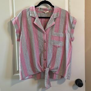 Pink & gray never worn top